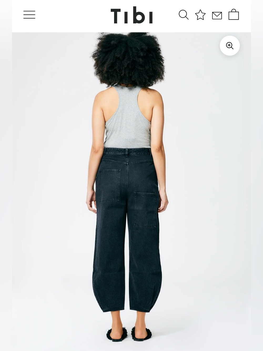 Tibi Black Denim Brancusi Jean Regular Size 29